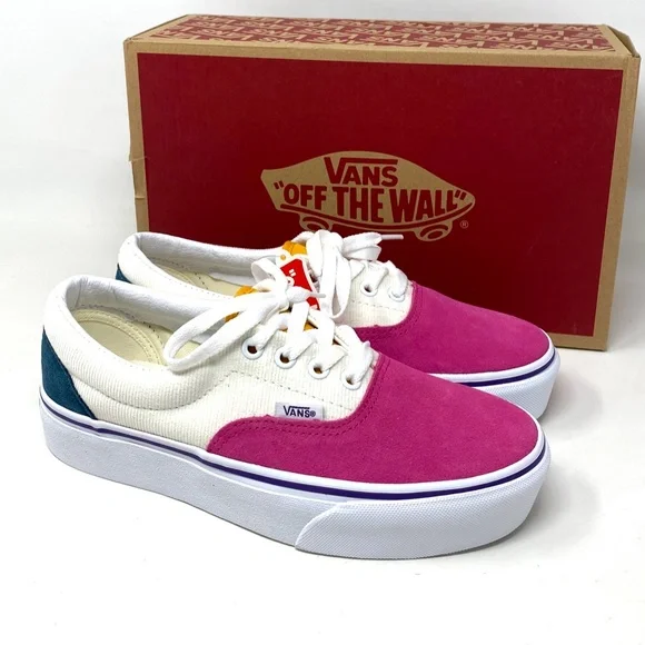 VANS Era Platform Multicolor Low Women's Size 7 Canvas Suede VN0A3WLUWVY - Picture 8 of 11